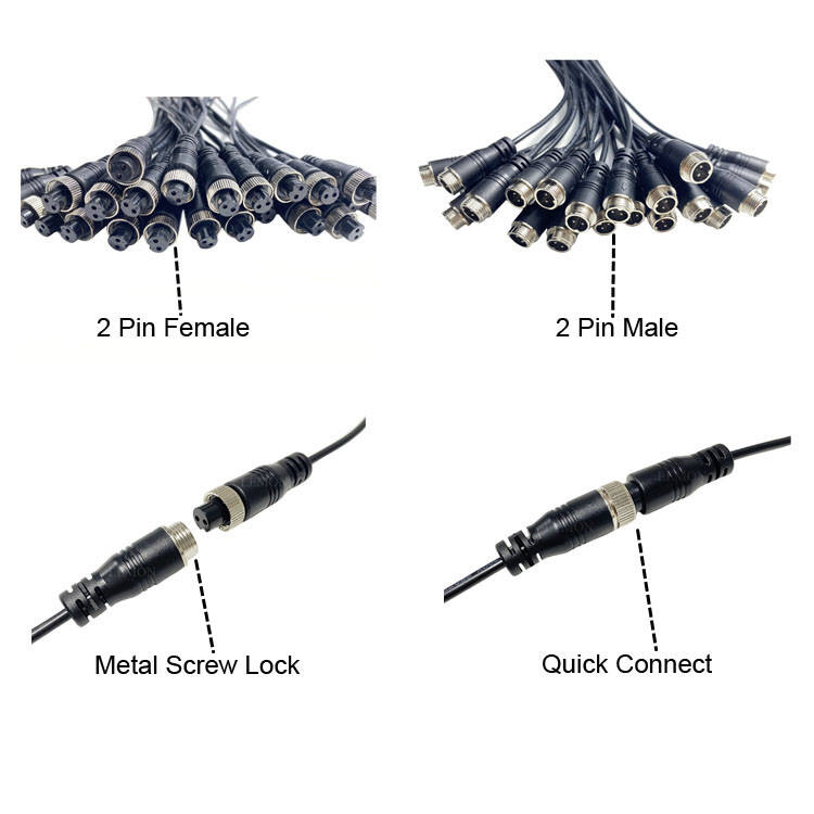 M12 M8 M16 M15 Electric Plug  IP68  IP67 Waterproof 2 3 4 5 6 pin Male to Female  Wire Cable Connector for LED light details