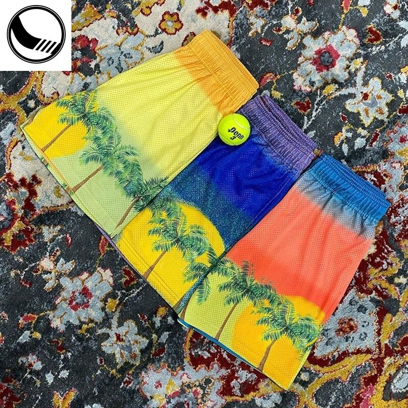Custom Logo Color Double Layer Designer Lining Summer Sublimation All Over Print Custom Blank Short Men Mesh Shorts details
