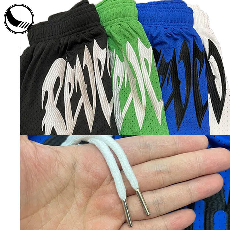 Wholesale Custom Logo Sports Sublimation Print Trendy Style Polyester Basketball Casual Elastic Gym Running Men Mesh Shorts details