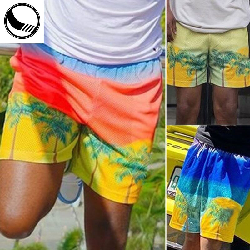 Custom Logo Color Double Layer Designer Lining Summer Sublimation All Over Print Custom Blank Short Men Mesh Shorts manufacture