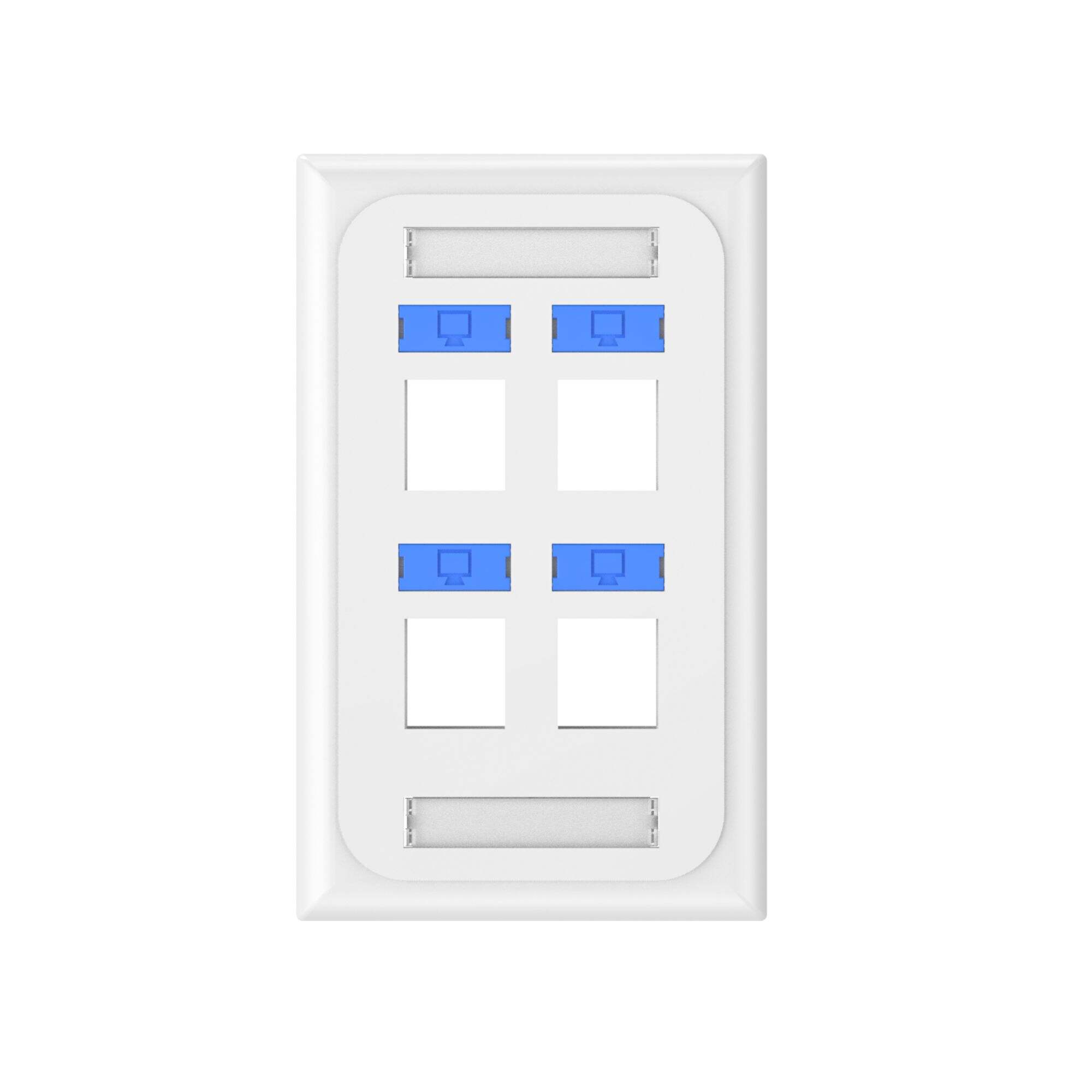 120 type cover shell Faceplate Rj45 RJ11 keystone Face Plate ps5 1/2/3/4/6 Port Socket Network Wall Faceplate