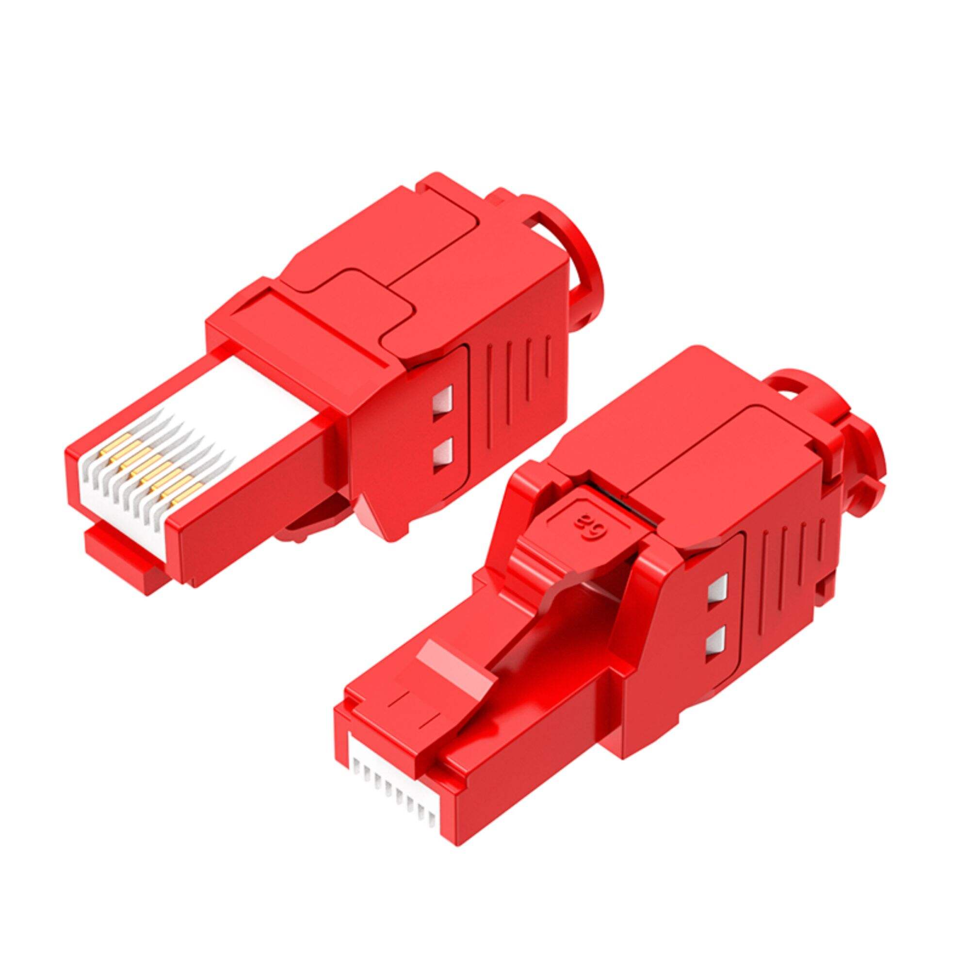 Tool Free RJ45 Connectors for UTP CAT6/CAT5e/CAT5, Punch Down Type Ethernet Cable Male Plugs