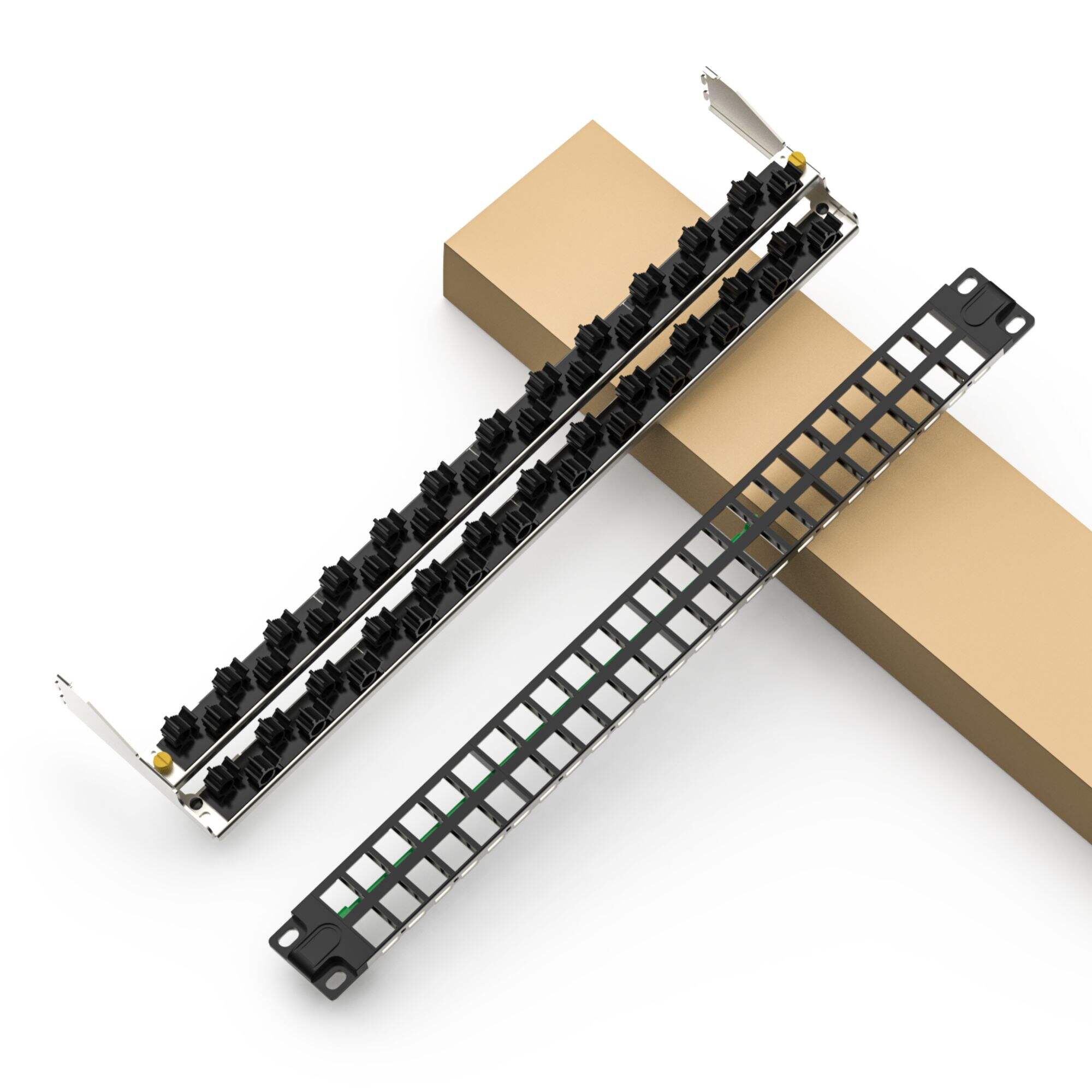 Network 1U 48 port FTP unshielded blank patch panel 48-port empty patch panel with rear strip