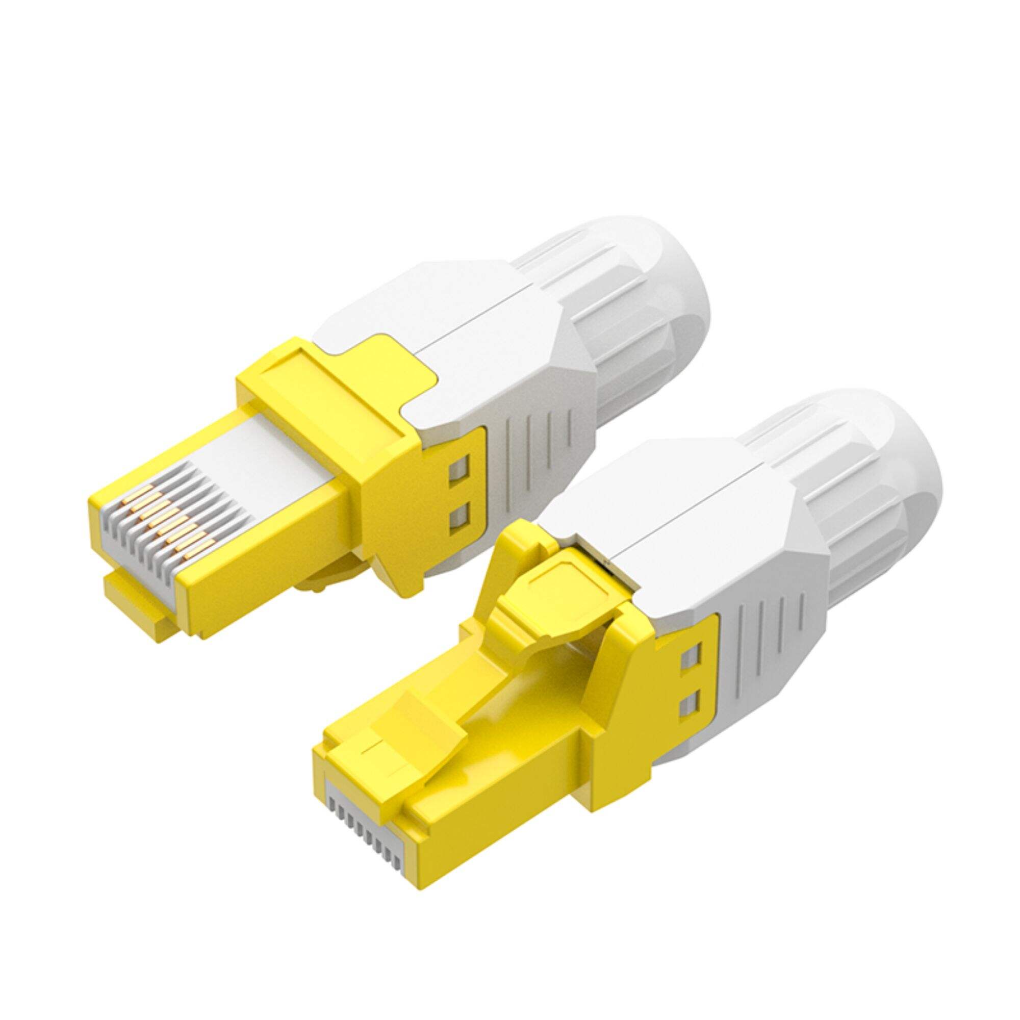 High Quality  RJ45 Connector Tool-Free, Cat5e Cat6 Cat6a Field Termination Plug, UTP CAT6 Connector Toolless white