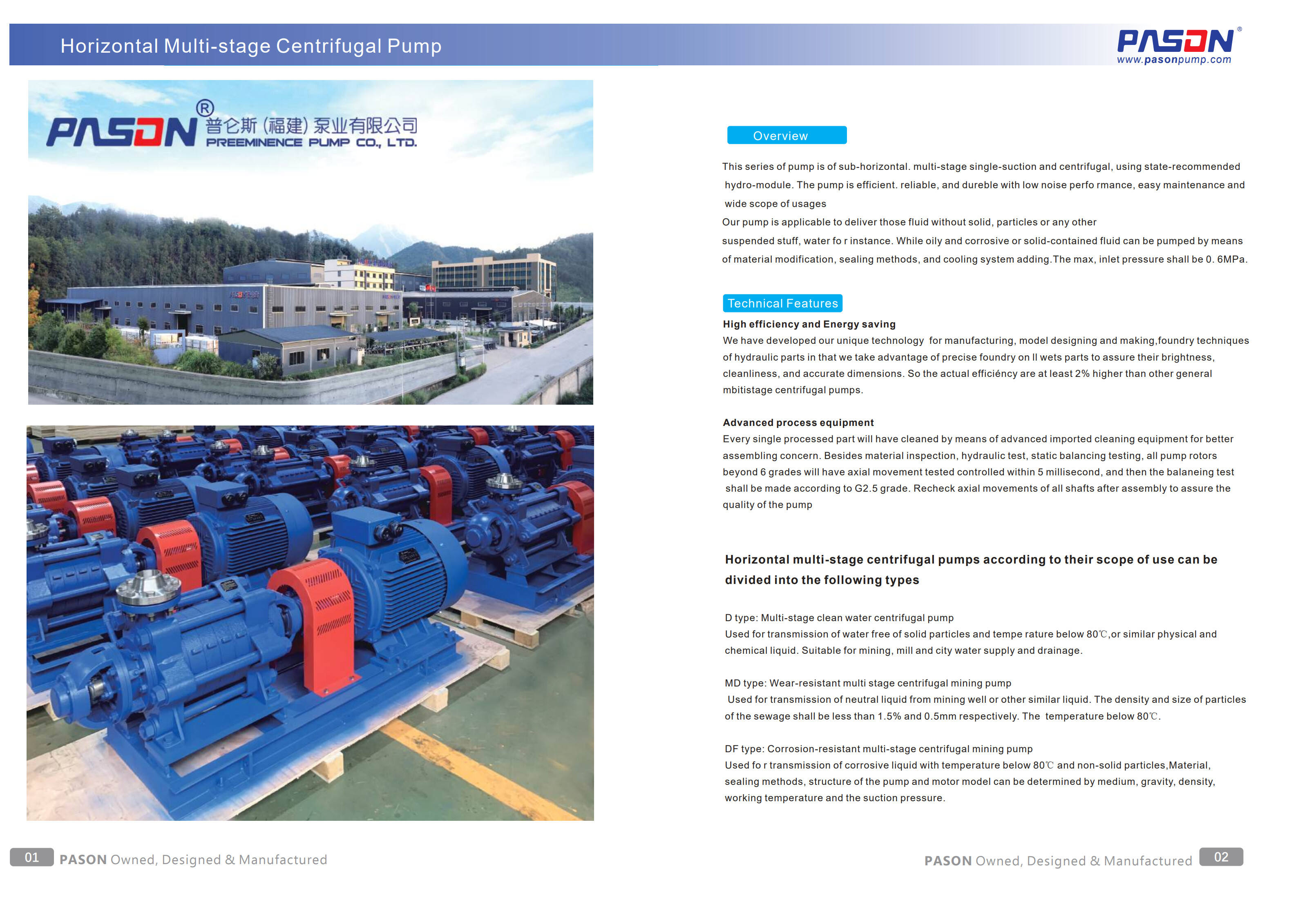 Horizontal Multistage Centrifugal Pump 250 M3/h 180m Head Surface Pump with 3 Phase Motor for Industrial Water Supply manufacture
