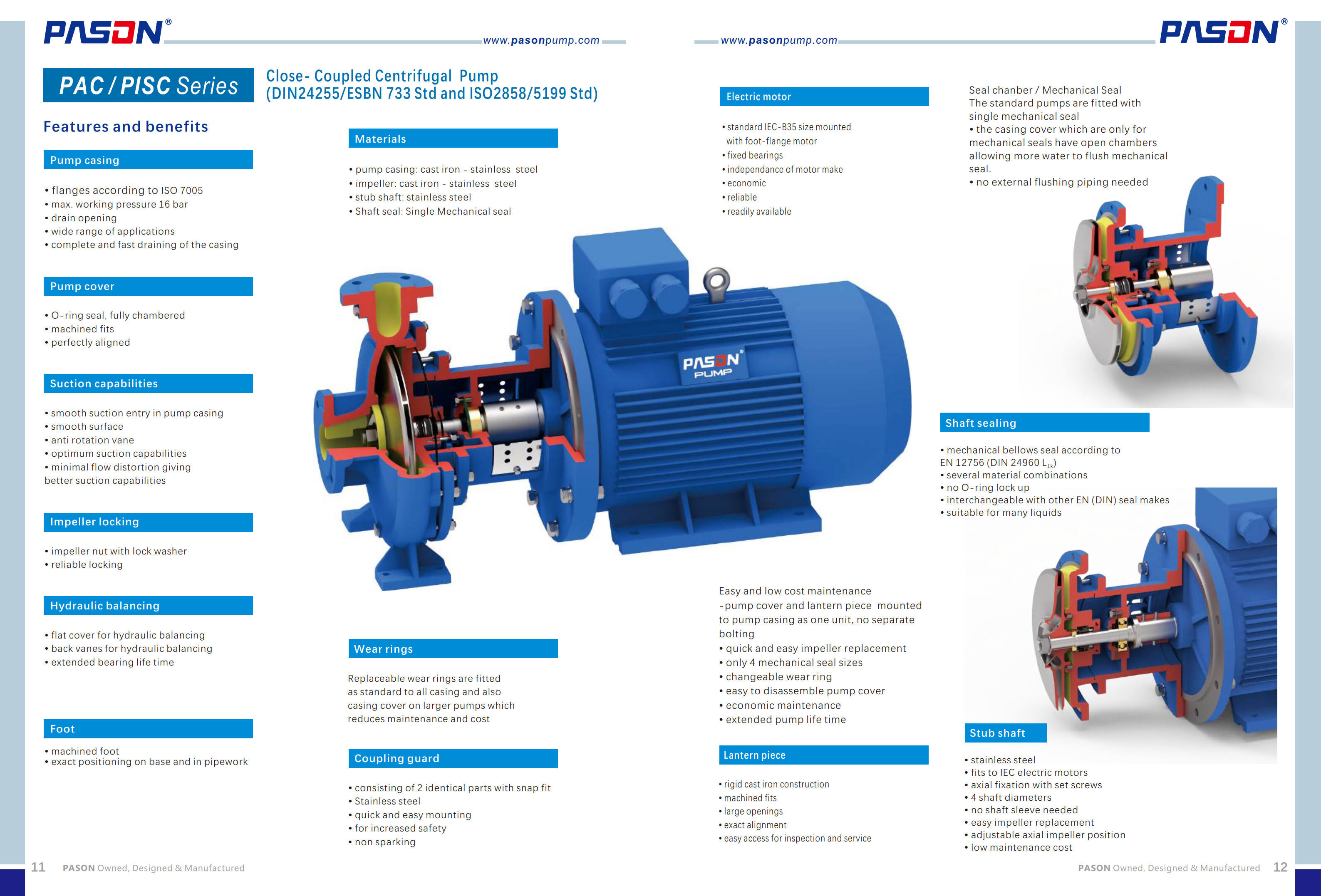 3hp 4hp 5hp 7.5hp 10hp 15hp 25hp 30hp 40hp 50hp 60hp 75hp 100hp Water Pump Electric Motor Drive Close Couple Centrifugal Pump factory