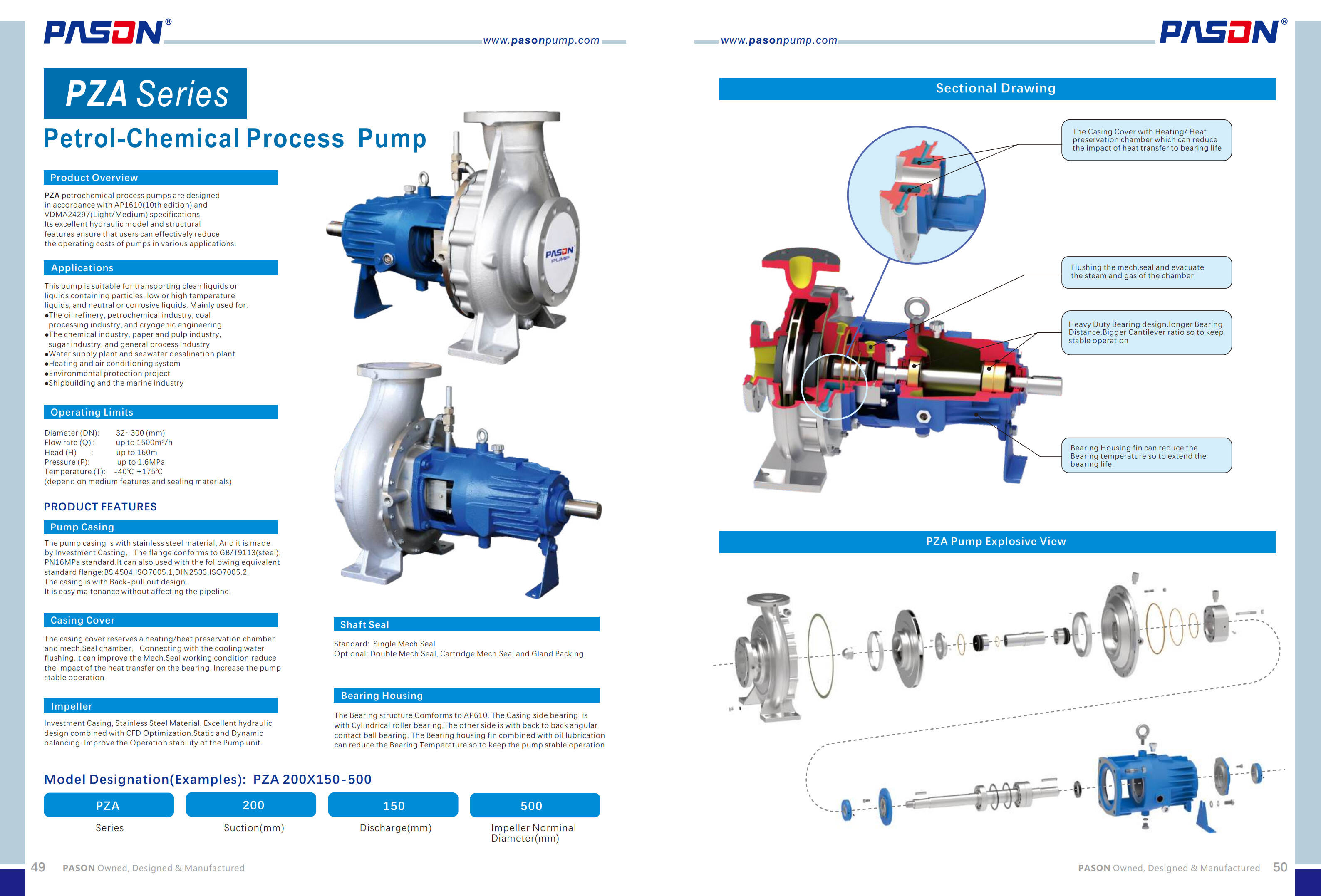 High Temperature 175°C Max Stainless Steel 16 Bar Single-stage OEM Boiling Water Pump for Boiler System Industrial Heating supplier