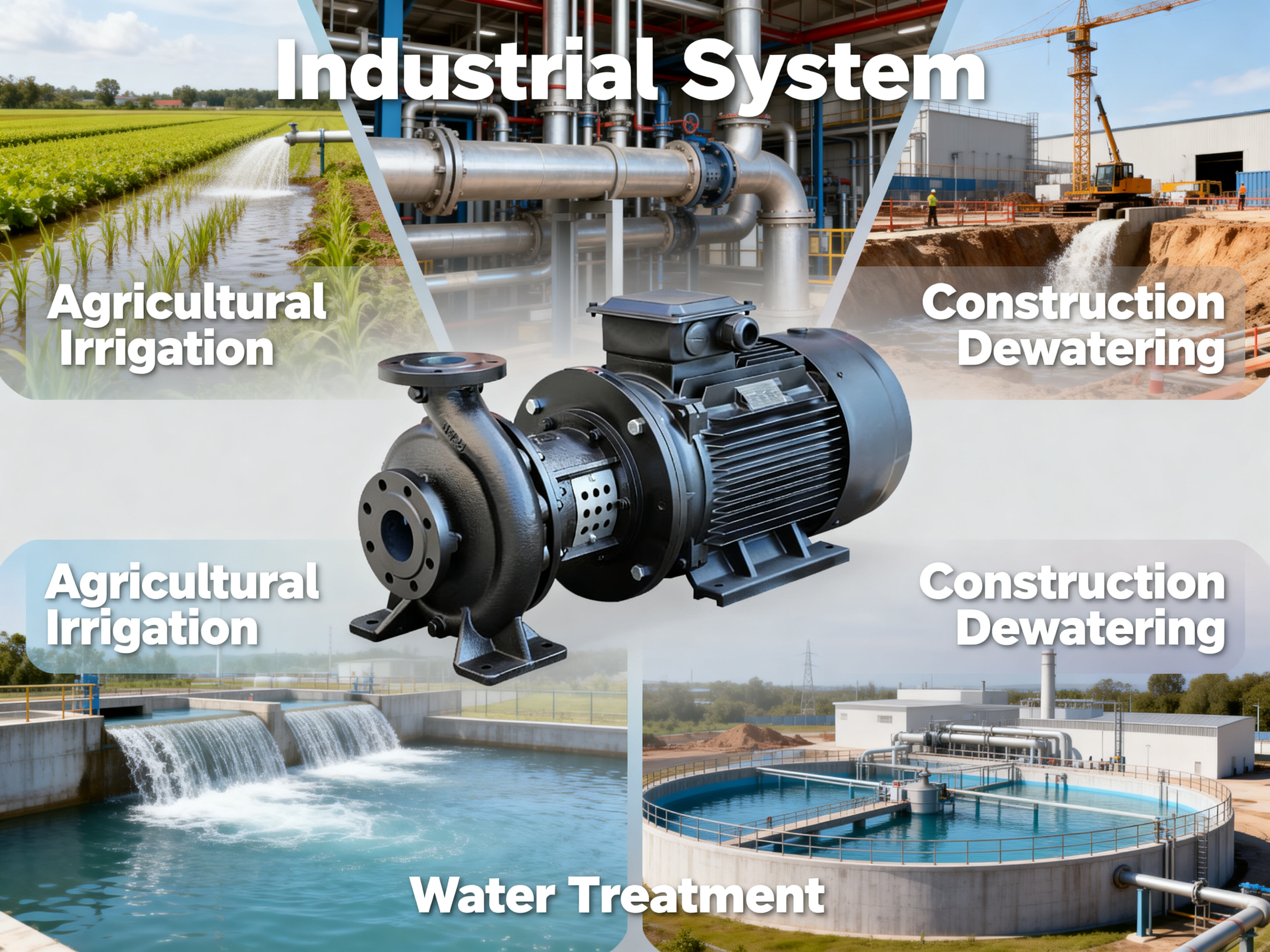 3hp 4hp 5hp 7.5hp 10hp 15hp 25hp 30hp 40hp 50hp 60hp 75hp 100hp Water Pump Electric Motor Drive Close Couple Centrifugal Pump factory