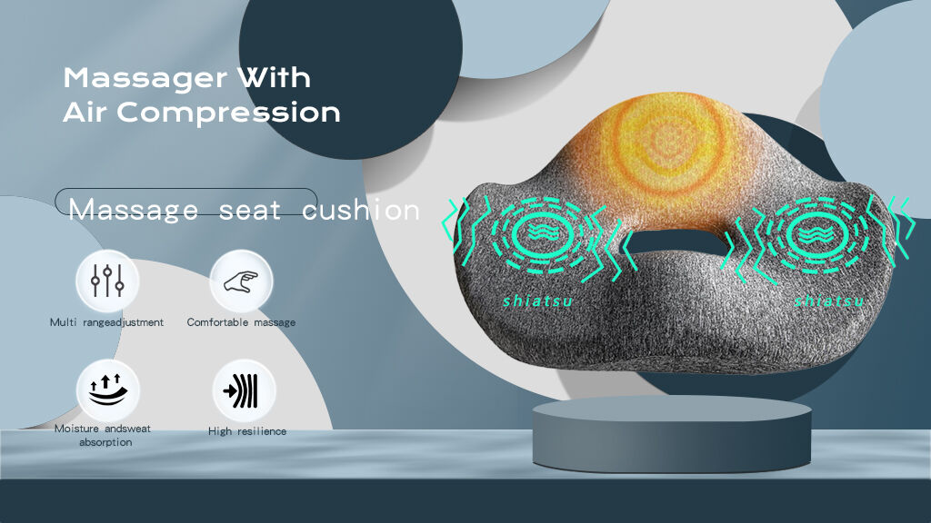 Customized Electric Airbag Massager Vibration Heating & Memory Foam Massage Seat Cushion for Car Seat Buttock Body Application supplier