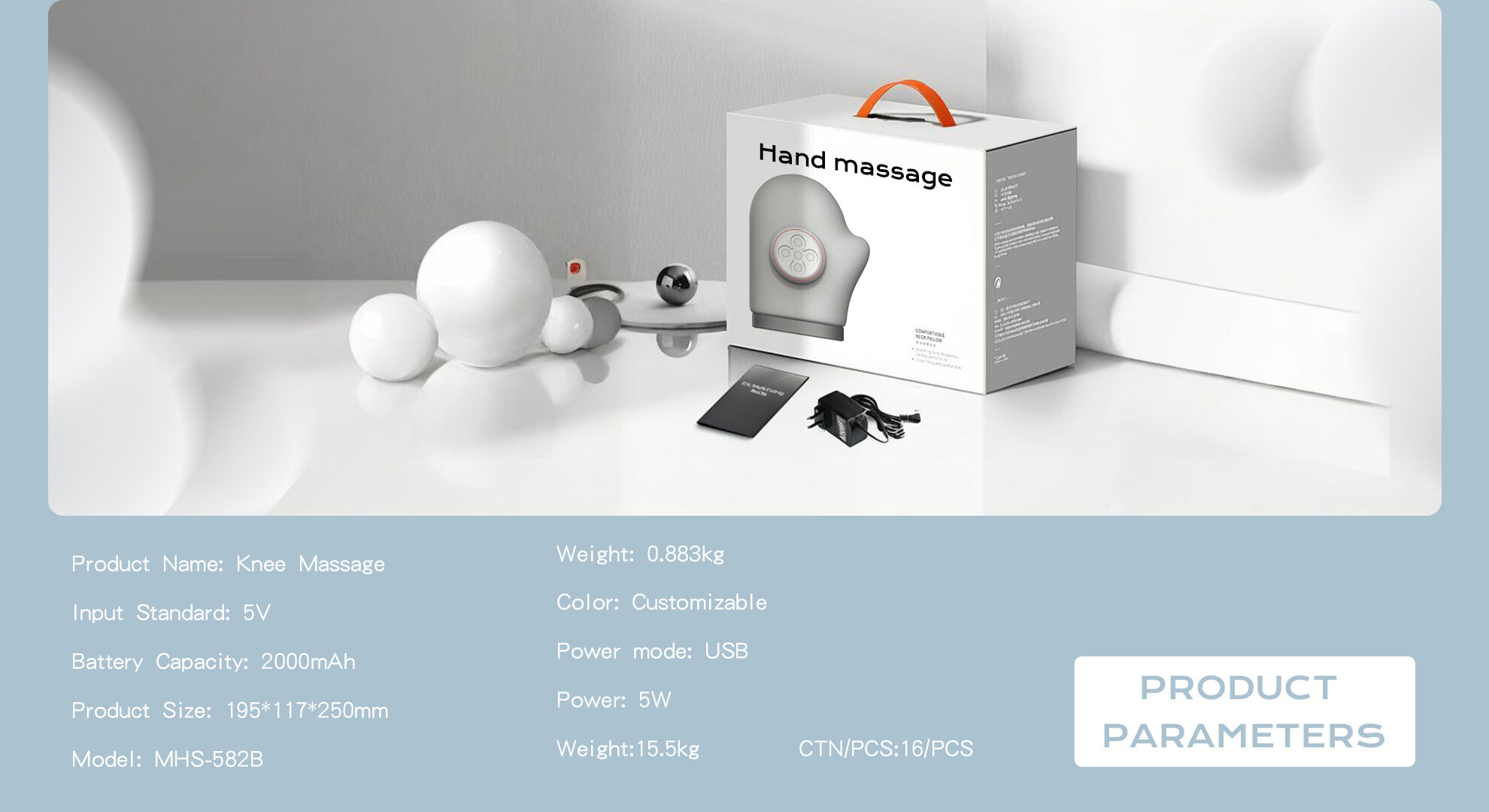 Pro-Grade Hand Massager (becozy MHS-652b) 3D Therapy-Heat/Air Pressure Modes Musical Function 1-Year Warranty Massage factory