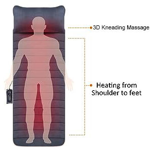 Becozy Portable Electric Vibrator Thermal Back Pain Relief Massage Mattress with Thai Shiatsu 160x80cm 3-Year Warranty factory
