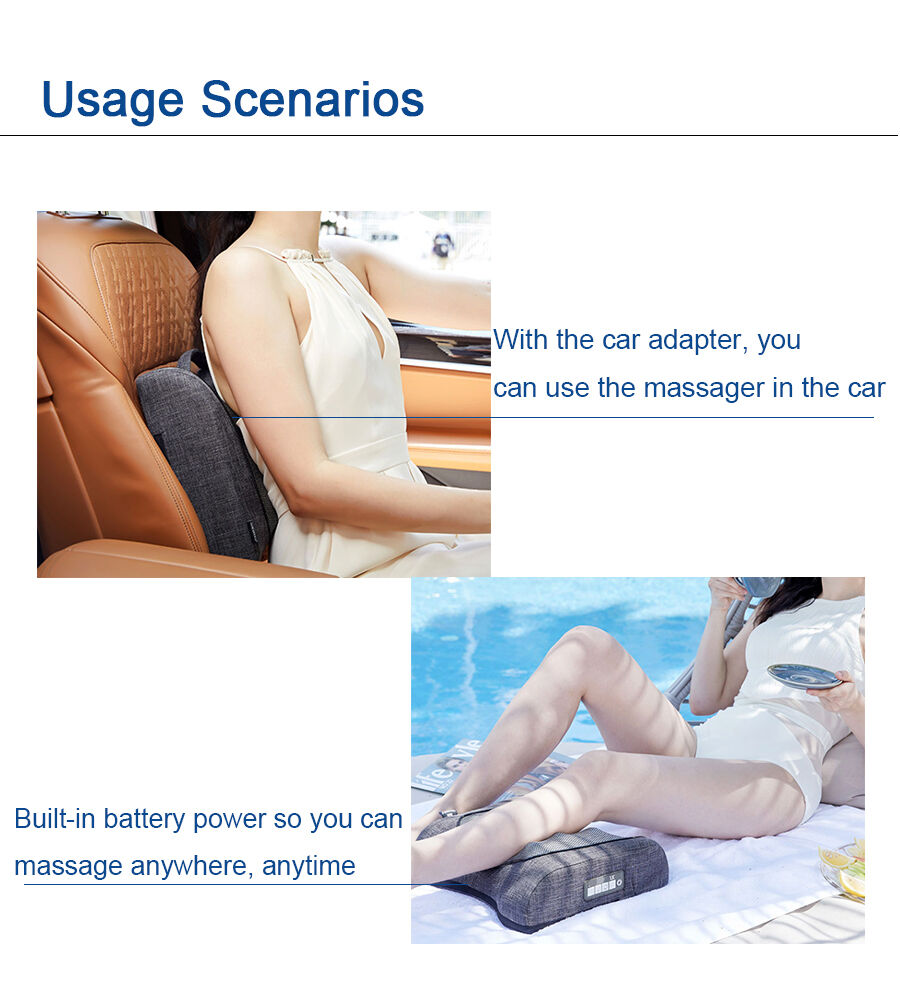 Ergonomic Multi-Functional Handheld Massage Pillow with Tapping Shiatsu Heating CE Certified for Waist Lumbar Back Buttock Neck details