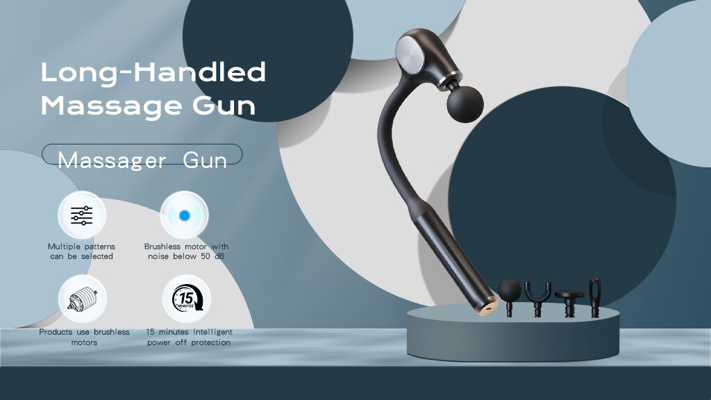 Silent Electric Fascia Gun Brushless Motor Body Head Face Massage Stick Back Hammer Artifact Extended Artifact Back Pounding factory