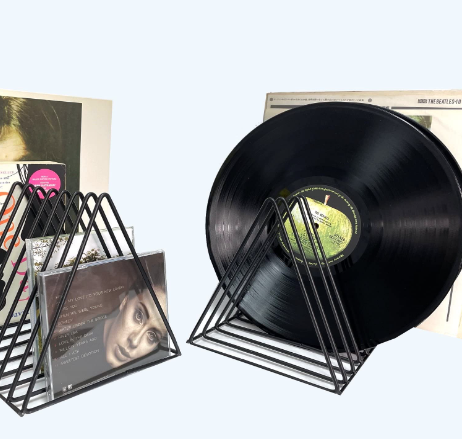 Black Triangle Metal Wire Vinyl Record Storage, Plate Rack, for Magazines, Files, Albums Folders, 9 Slot (2PCS) supplier