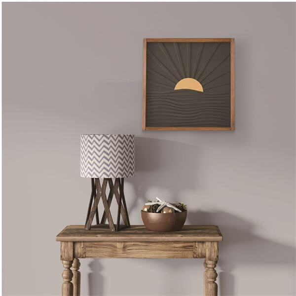 Add a touch of rustic charm to your home with a wooden mirror
