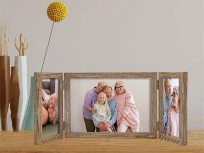 L'atractiu estètic dels marc de fotos de fusta natural en els exposadors comercials