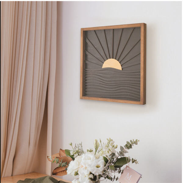Bring warmth and depth to any room with a wooden mirror