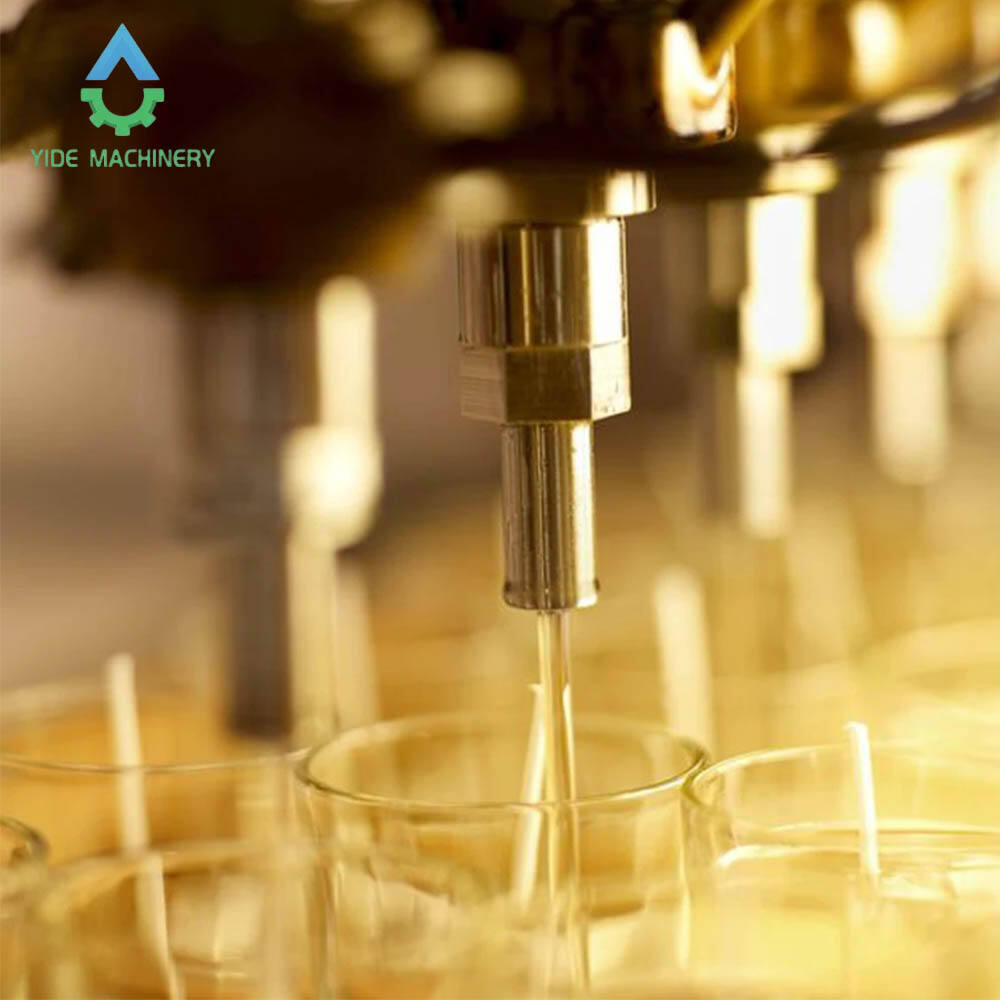 Chiny Niestandardowa maszyna do napełniania wosku podłogowego Linia do produkcji kosmetycznych świec woskowych System ogrzewania i nalewania Automatyczny