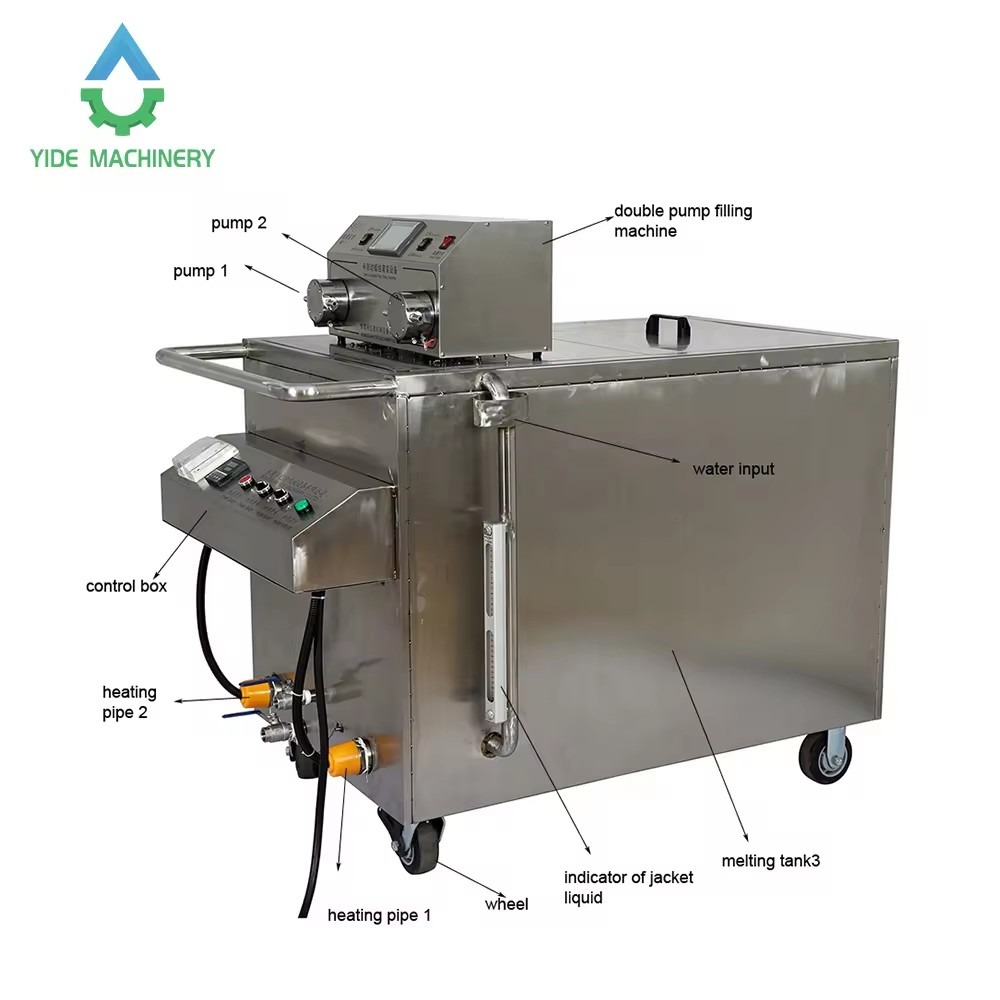 YD-II 100KG เทียนทำ WAX Melter Melting ถังอุปกรณ์สำหรับทำเทียนสแตนเลส Votive บรรจุปั๊มหม้อ