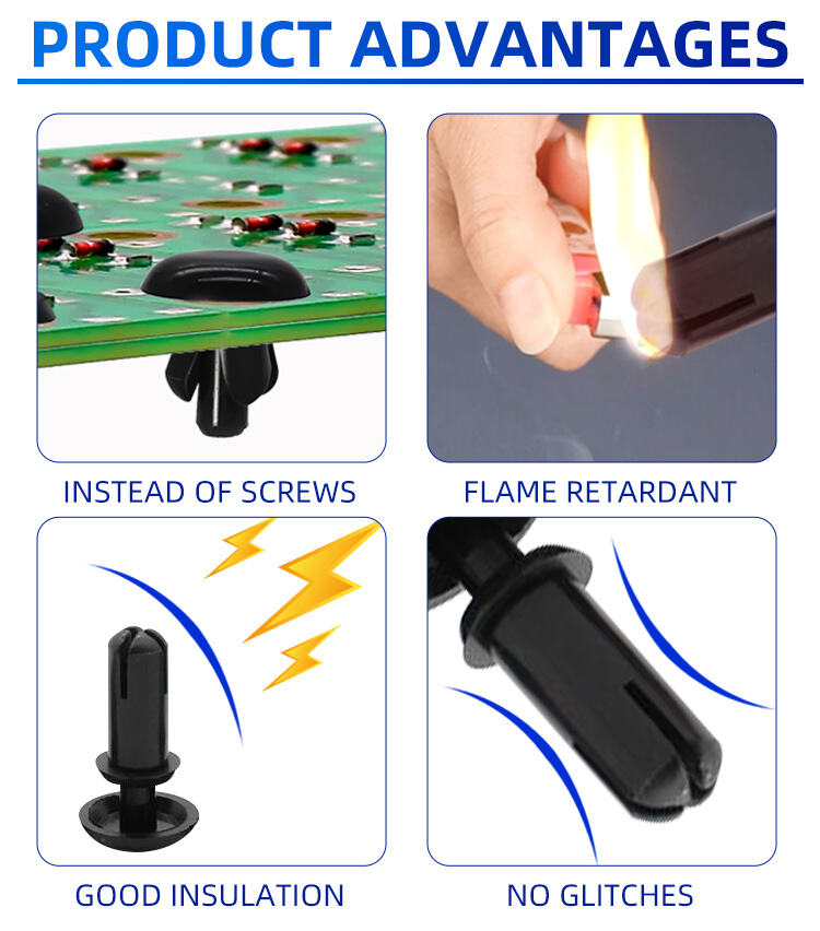 product flat rivets black white plastic nylon barbed rivets r type-3