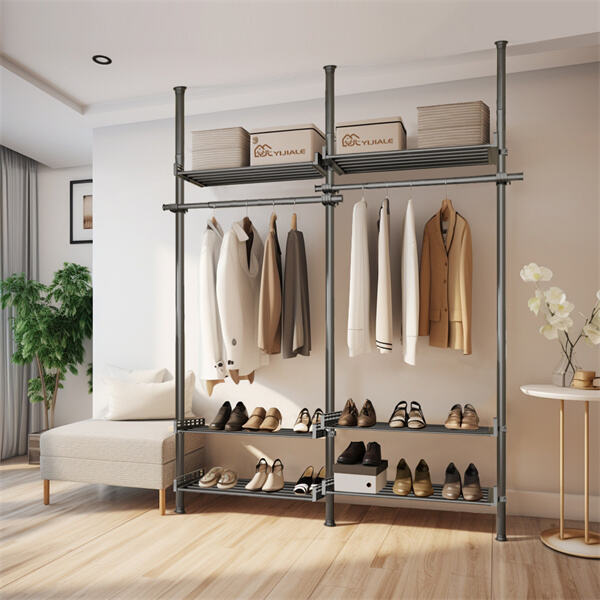 Crie um quarto elegante e organizado com um guarda-roupa de armazenamento moderno