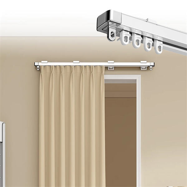 The practical benefits of track curtains in controlling light and privacy.