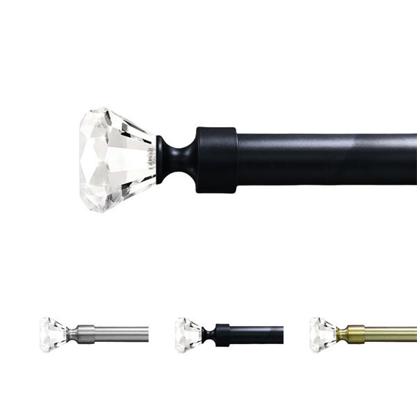 Make a statement in any room with a sparkling crystal curtain rod.