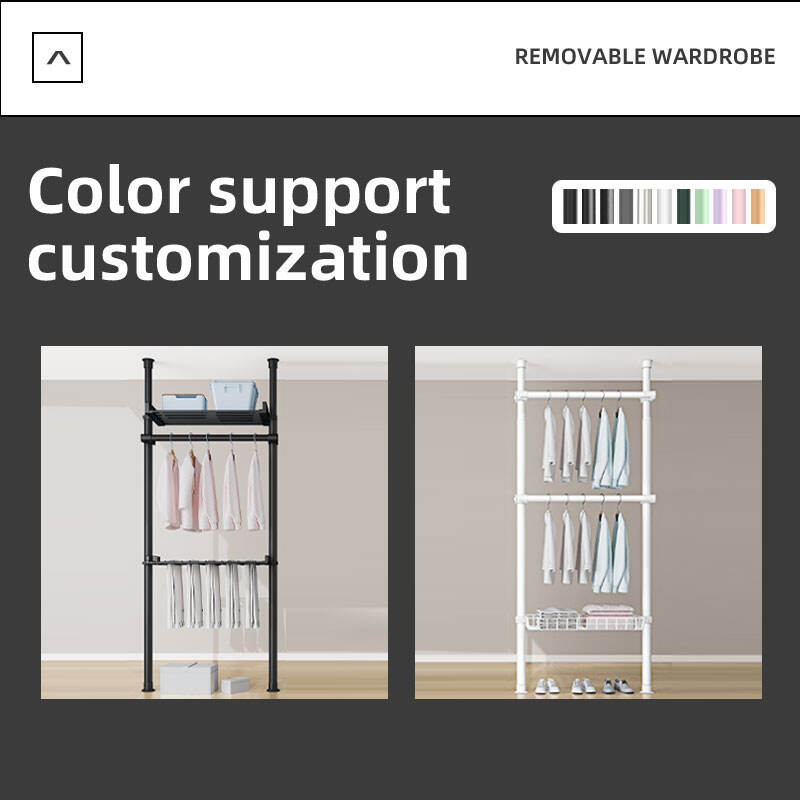 YIJIALE Small Room Folding Wardrobe Walk In Closet Modernos Pole System Wardrobe factory