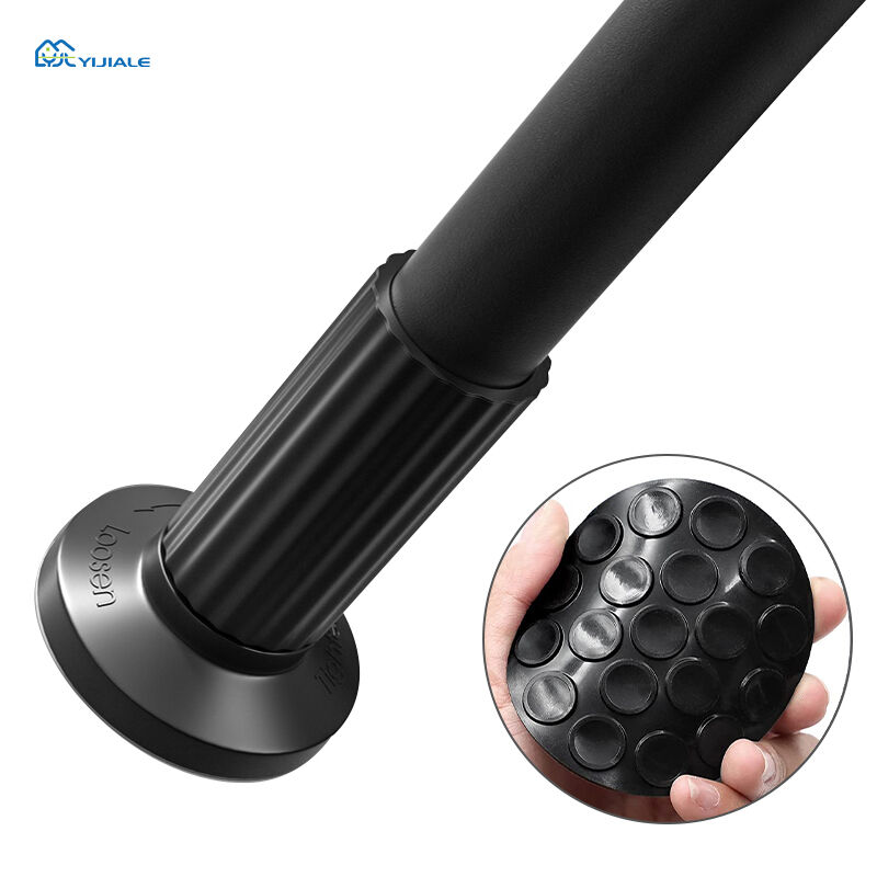 Asta Per Tende Industriali Bianca 2.5 Cm | Regolabile Da 182 A 365 Cm | Doppio Supporto Parete/Soffitto | Per Tende Oscuranti E Tulle