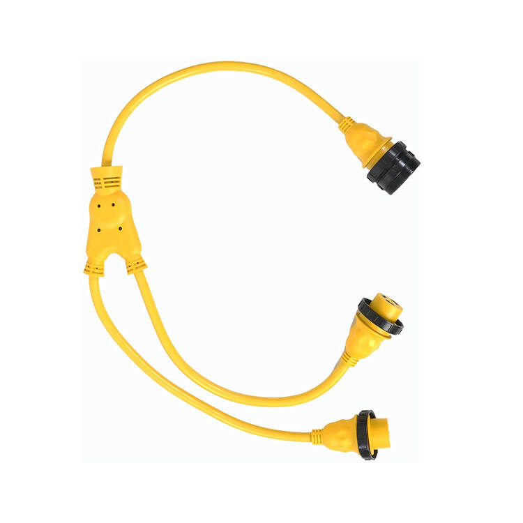 Marine shore Y adapter cord