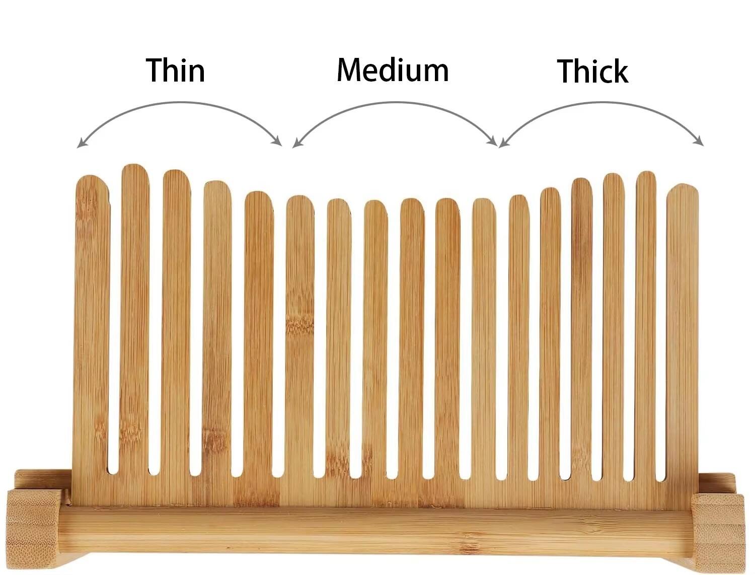 Bamboo Adjustable Foldable Manual Bakery Bread Slicer for Homemade Bread with Sturdy Bamboo Cutting Board supplier