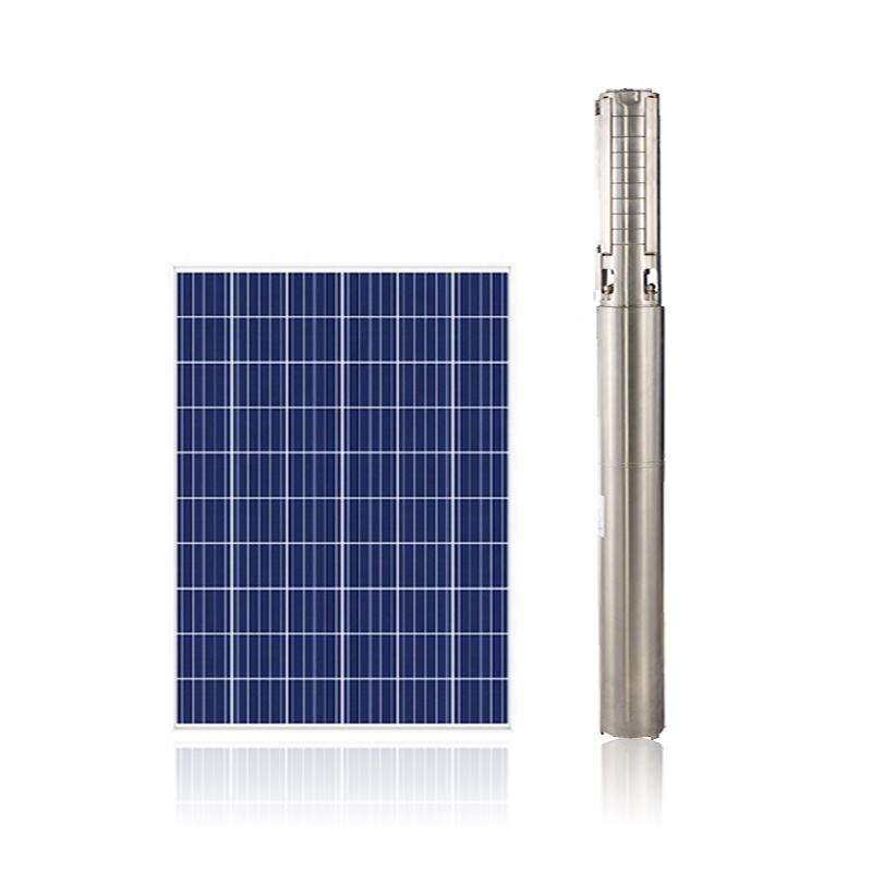 Bomba Solar Sumergible 0.6 kW Kit de Bomba de Agua Solar de Pozo Profundo con Panel Solar para Riego Agrícola detalles