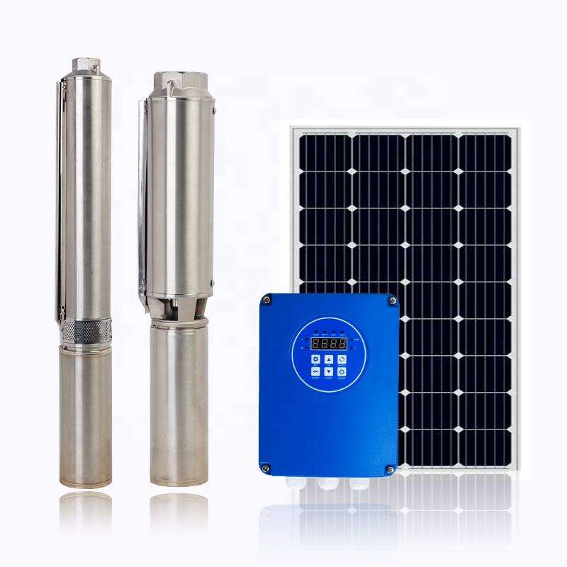 Bombas de agua sumergibles con energía solar para uso agrícola, bomba solar BLDC para riego agrícola, proveedor de 1hp 1200w y 3 pulgadas