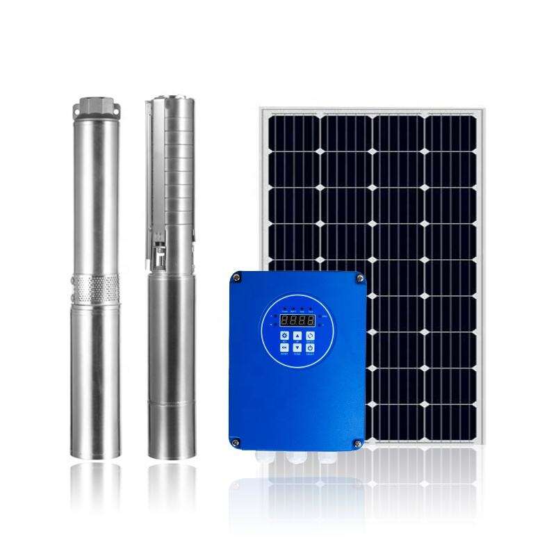 Bomba sumergible de cabeza de 0.3 hp, 300w, 35m para pozo, bomba de agua sumergible de energía Solar para fábrica de riego agrícola