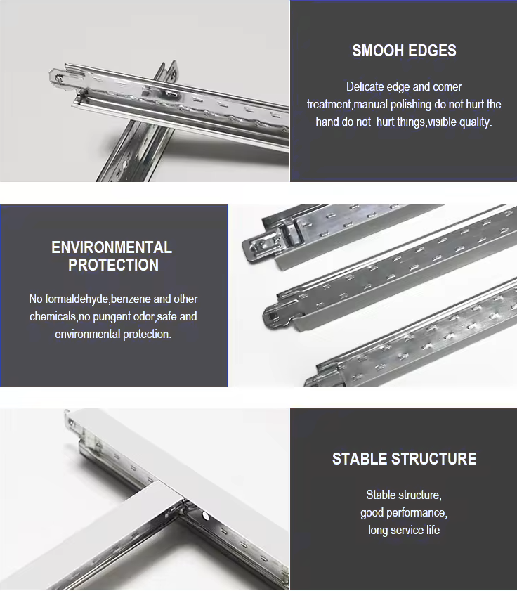 Modern Design Galvanized Steel Cross Tee Ceiling T Bar Grid ISO9001 Certified with 5-Year Warranty for Factory Use manufacture