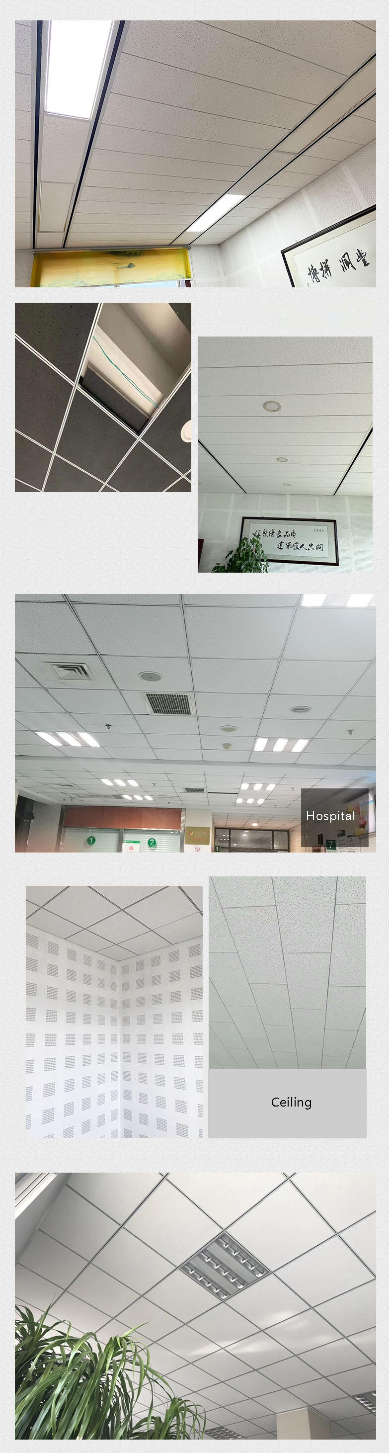 Modern Square Fireproof Black Mineral Fiber Ceiling Grid Suspended Tile Ceiling System factory