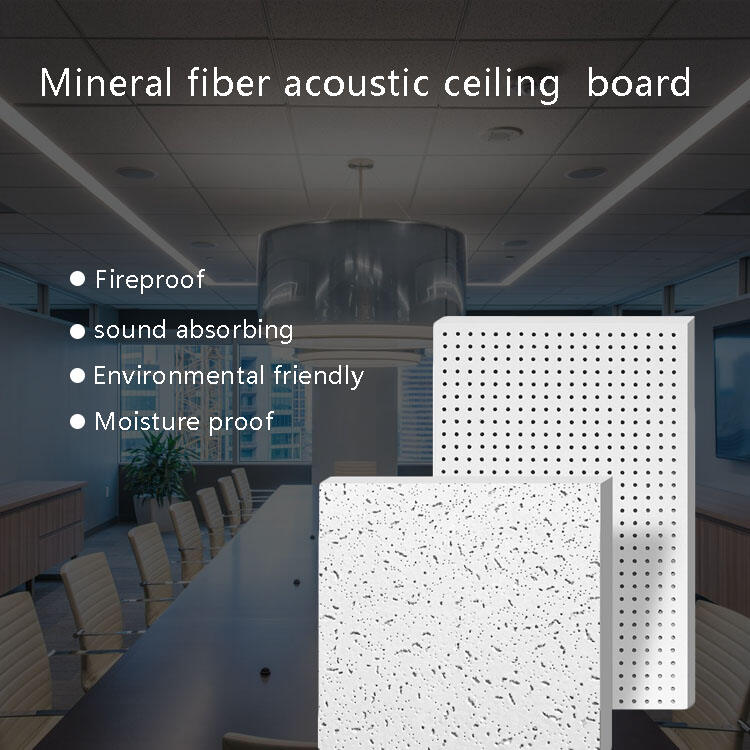 Modern Square Fireproof Black Mineral Fiber Ceiling Grid Suspended Tile Ceiling System details