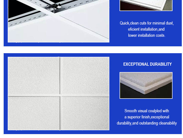 Modern Custom Acoustical Suspended Ceiling Tiles Waterproof Soundproof Square Mineral Wool Fireproof Design for Hotels factory