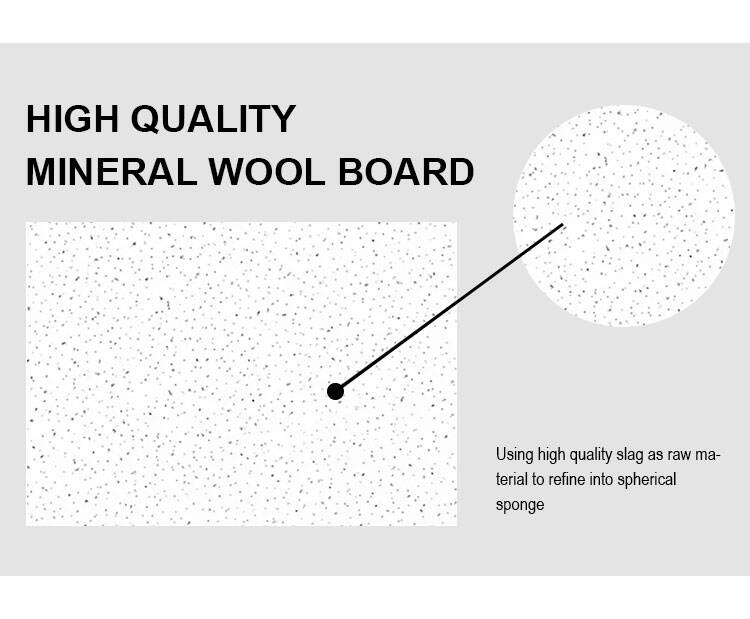 Modern Custom Acoustical Suspended Ceiling Tiles Waterproof Soundproof Square Mineral Wool Fireproof Design for Hotels manufacture