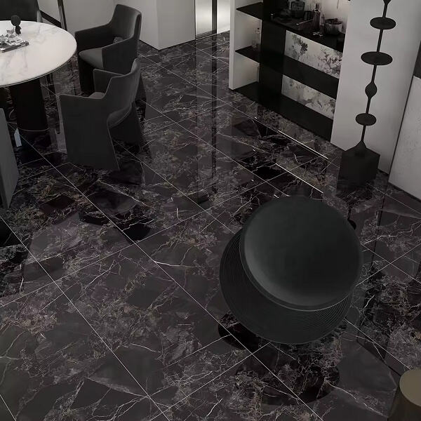 Use of Black Wood Look Porcelain Tile