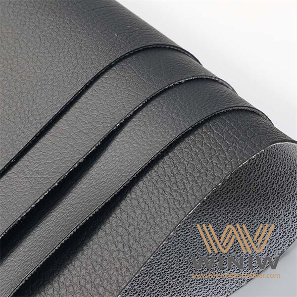 The sleek and stylish look of black synthetic leather products