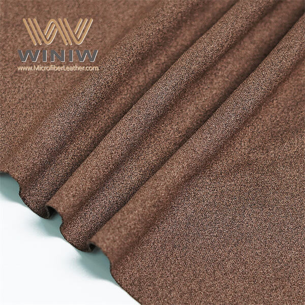 The durable yet soft touch of brown microsuede fabric