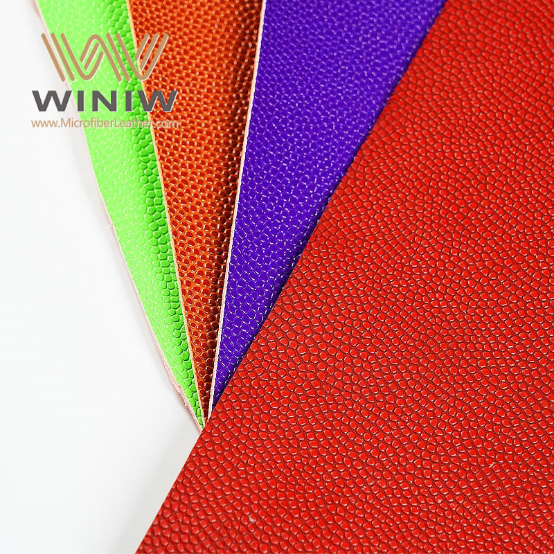 0.8mm Elastic Artificial Making Rugby Microfiber PU Leather Material supplier