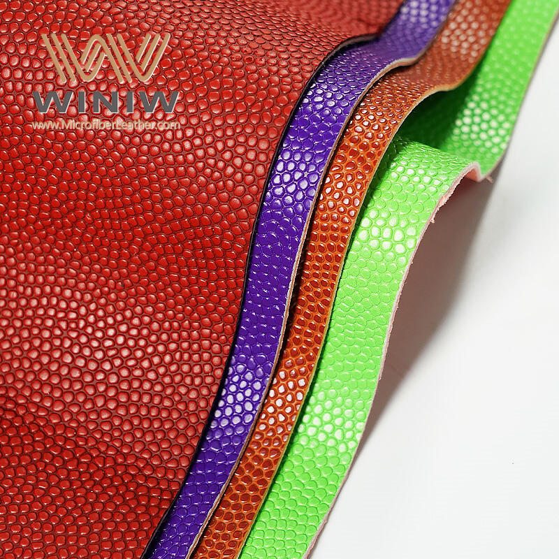 0.7mm Aesthetics PU Faux Leather For Making Rugby Material manufacture