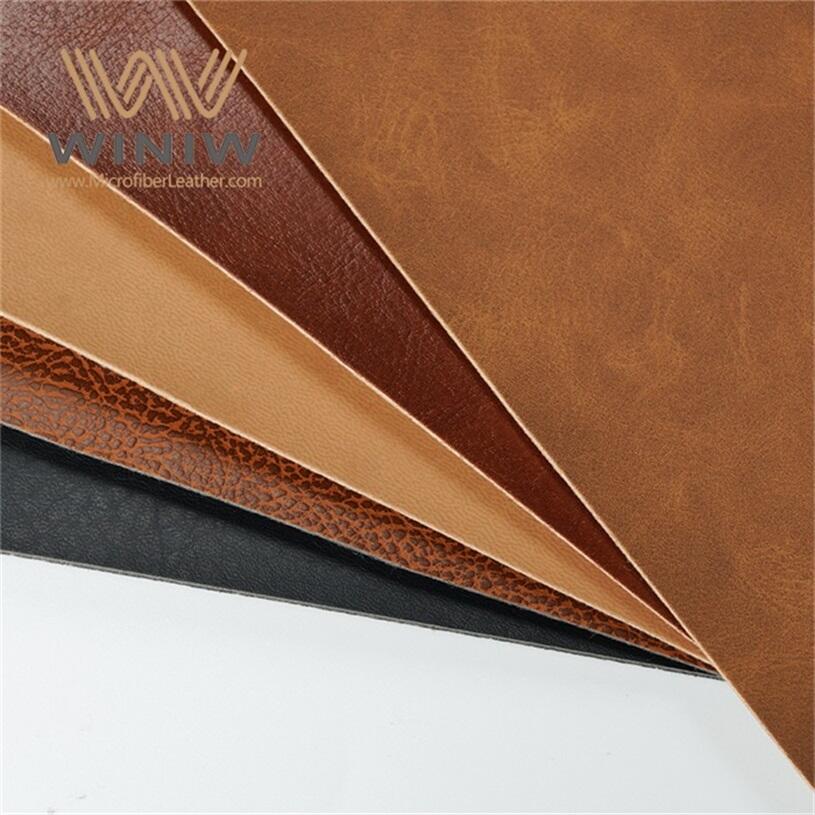 2.mm Strong Durability Custom Logo Label Microfiber Pu Synthetic Leather details