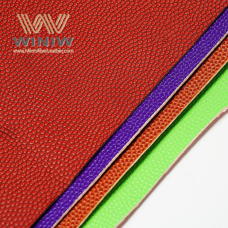 0.8mm Elastic Artificial Making Rugby Microfiber PU Leather Material factory