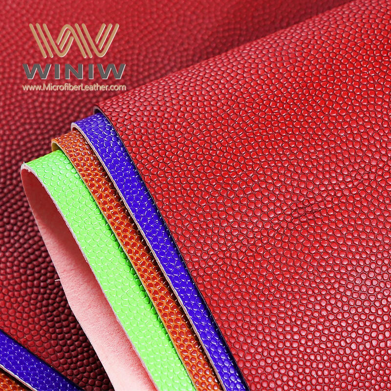 0.8mm Elastic Artificial Making Rugby Microfiber PU Leather Material manufacture