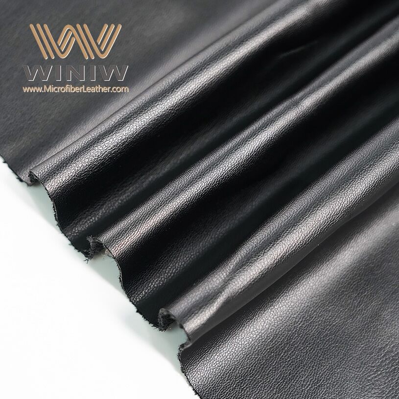 1mm Soild Color Pu Leather Fabric For Making Garment Label manufacture