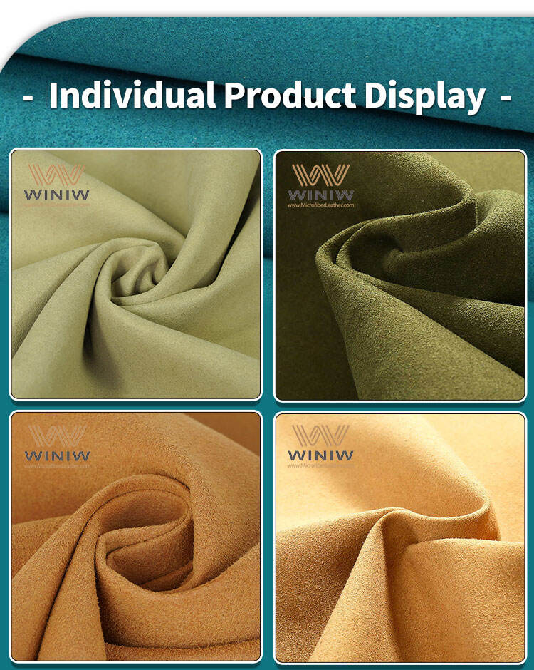 UV Resistant Microfiber PU Suede Leather Fabric For Jewellery Box factory