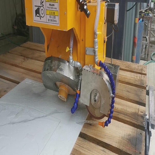 DURING USING STONE CHAMFERING MACHINE SAFETY